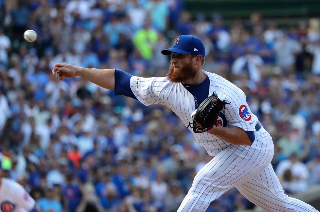 Atlanta Braves closer Craig Kimbrel delivers to the New York Mets