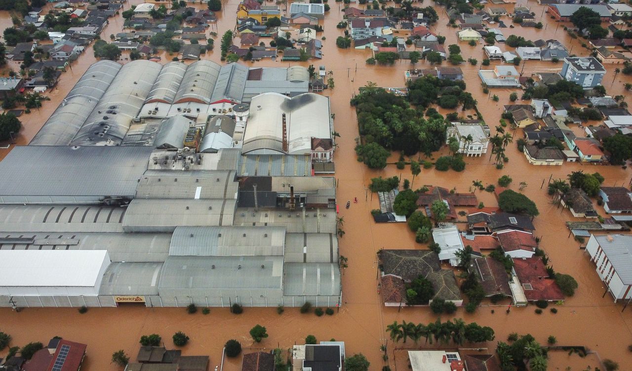 Southern Brazil has been hit by the worst floods in 80 years. At least ...