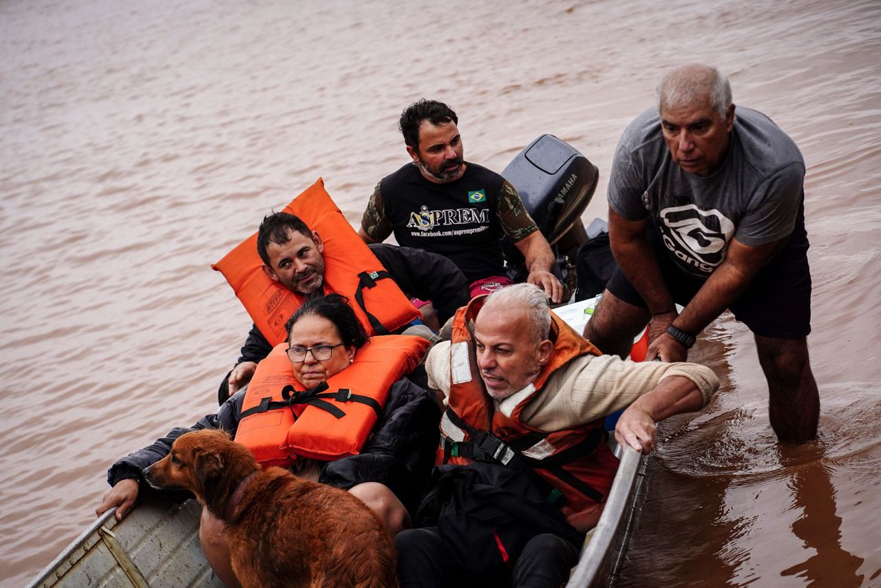 Southern Brazil has been hit by the worst floods in 80 years. At least ...