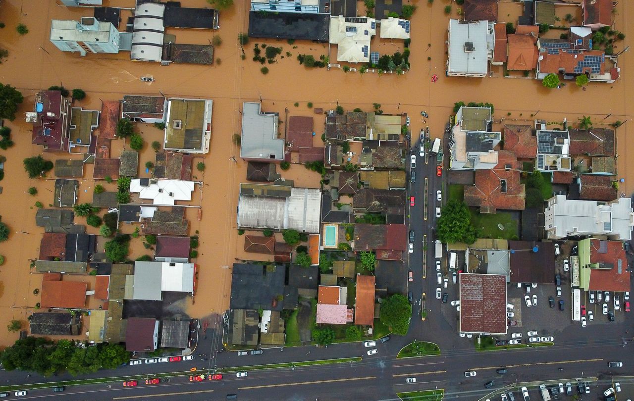 Southern Brazil has been hit by the worst floods in 80 years. At least ...
