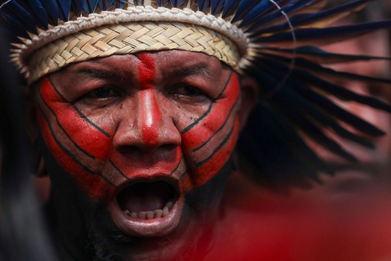 Indigenous groups gathering in Brazil's capital to protest president's ...