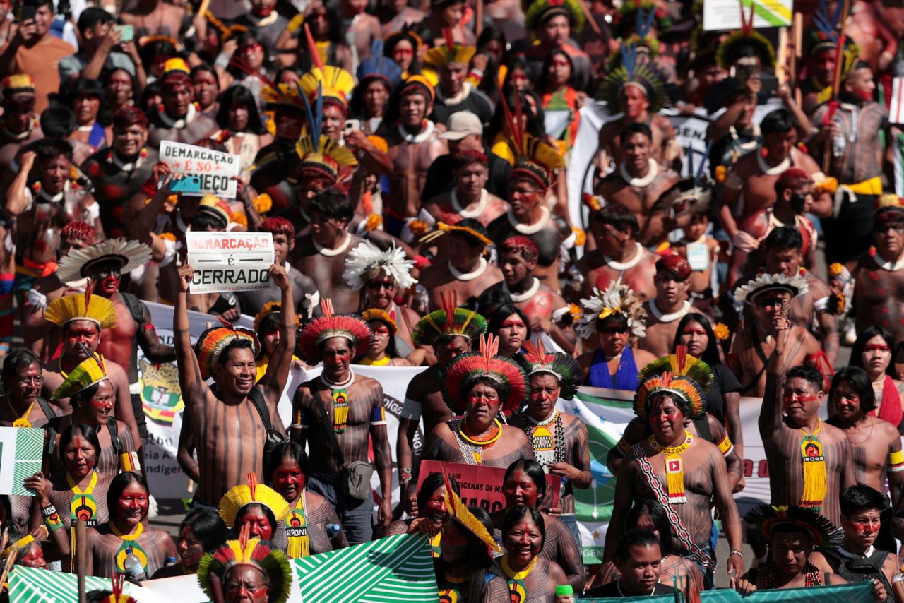 Frustrated with Brazil's Lula, Indigenous peoples march to demand land ...