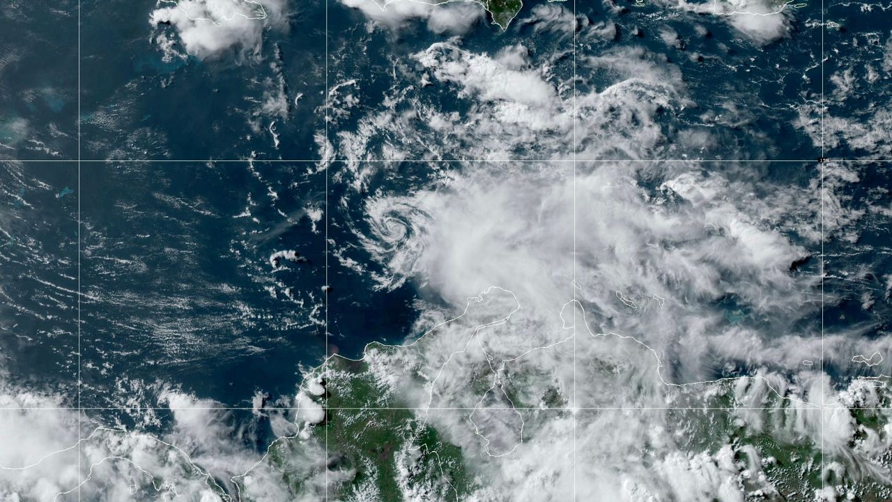 Satellite image of Bret