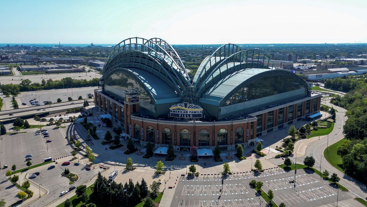 American Family Field is seen Sept. 15, 2023, in Milwaukee.The public will get a chance to sound off on a Republican-authored plan to hand the Milwaukee Brewers more than $614 million to fund repairs at American Family Field. A state Assembly committee is set to hold a hearing on the proposal Thursday, Oct. 5, 2023 at Wisconsin State Fair Park. (AP Photo/Morry Gash)