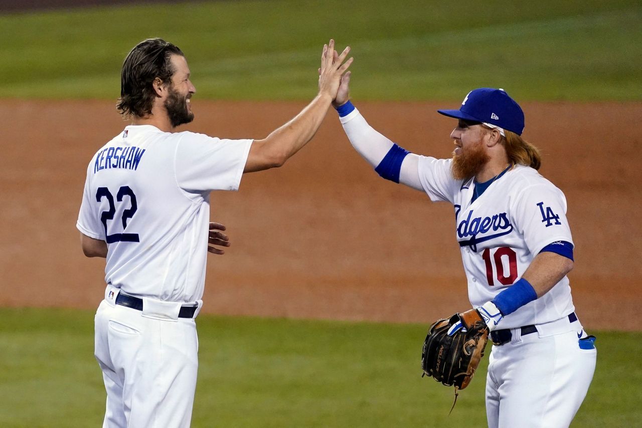 Bellinger hits 2 HRs, leading Kershaw, Dodgers over Padres