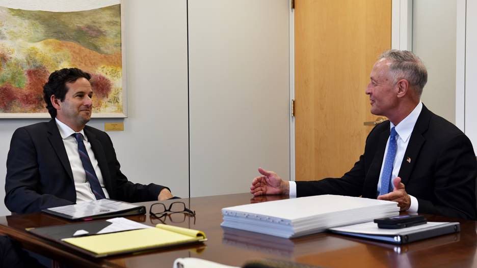 U.S. Sen. Brian Schatz met with Social Security commissioner Martin O’Malley to discuss how to strengthen the program for current and future beneficiaries. (Office of U.S. Sen. Brian Schatz)