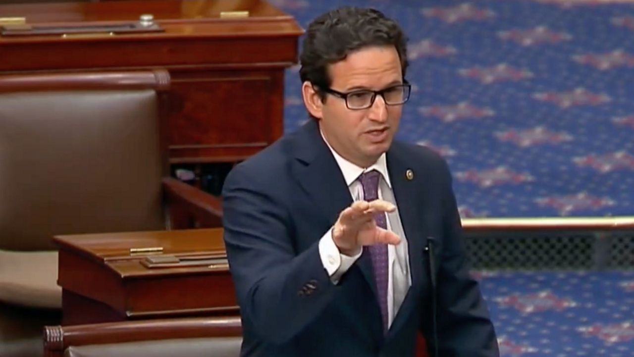 U.S. Sen. Brian Schatz took to the Senate floor on Thursday to urge Congress to approve new disaster relief funding. (U.S. Sen. Brian Schatz)