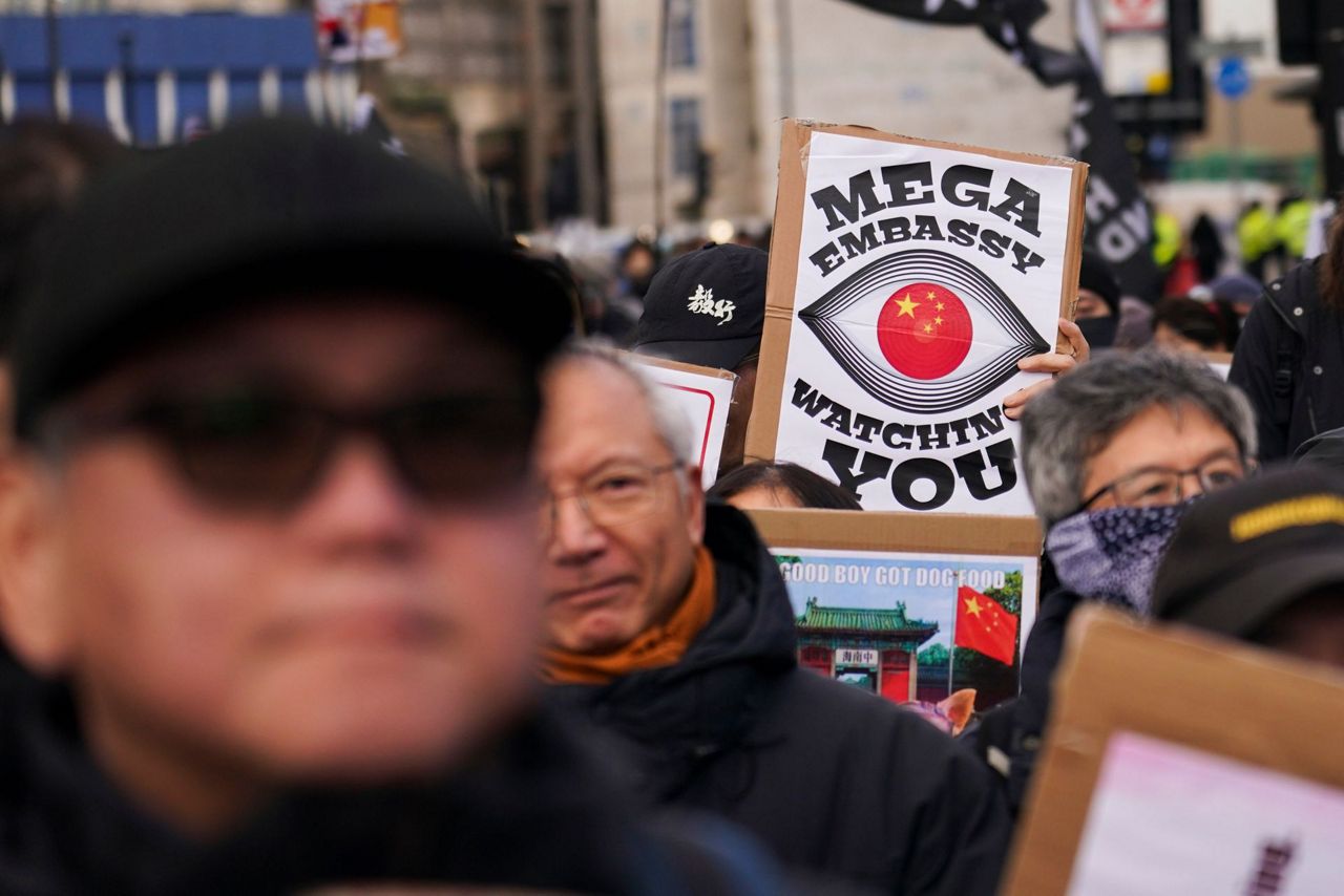 Opponents protest against China's planned UK 'mega embassy' as decision ...