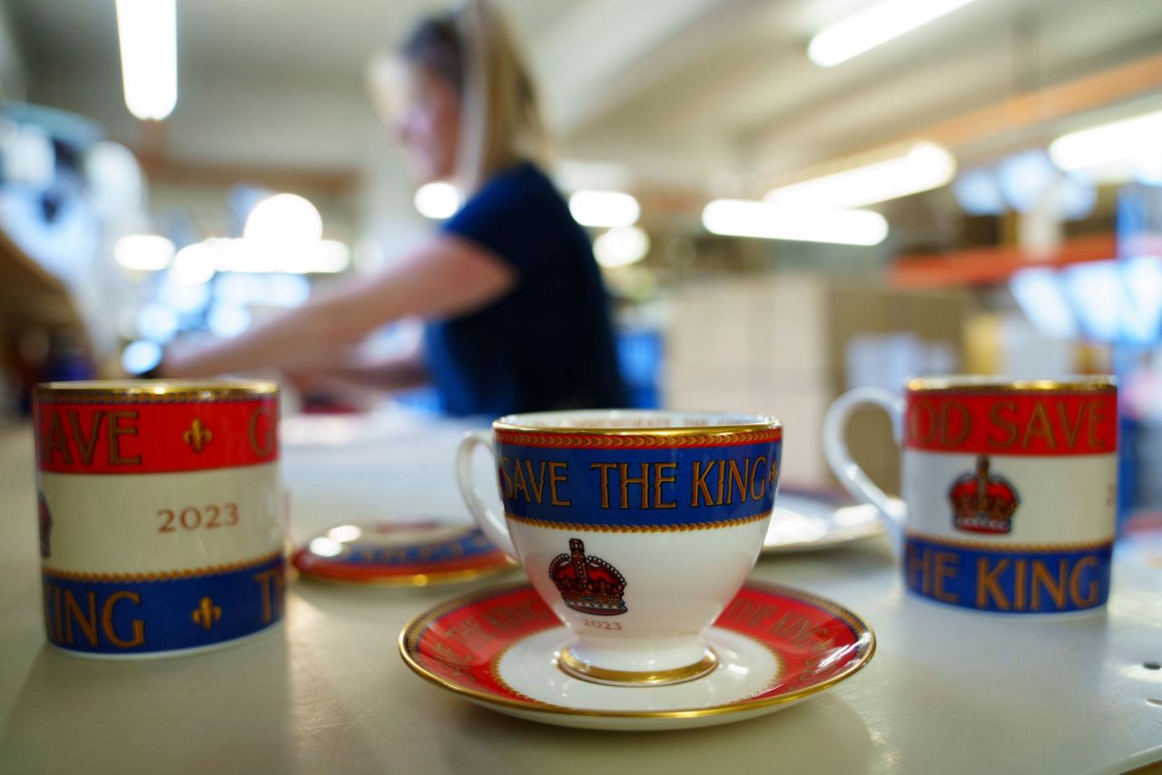 Historic English pottery rolls out coronation souvenirs