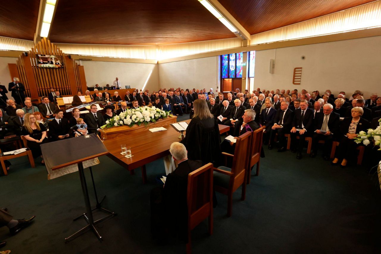 UK, Irish leaders join funeral for peacemaker David Trimble