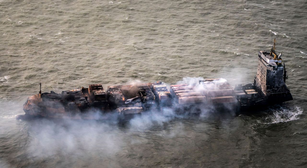 UK police arrest a man on suspicion of manslaughter in the North Sea ship collision