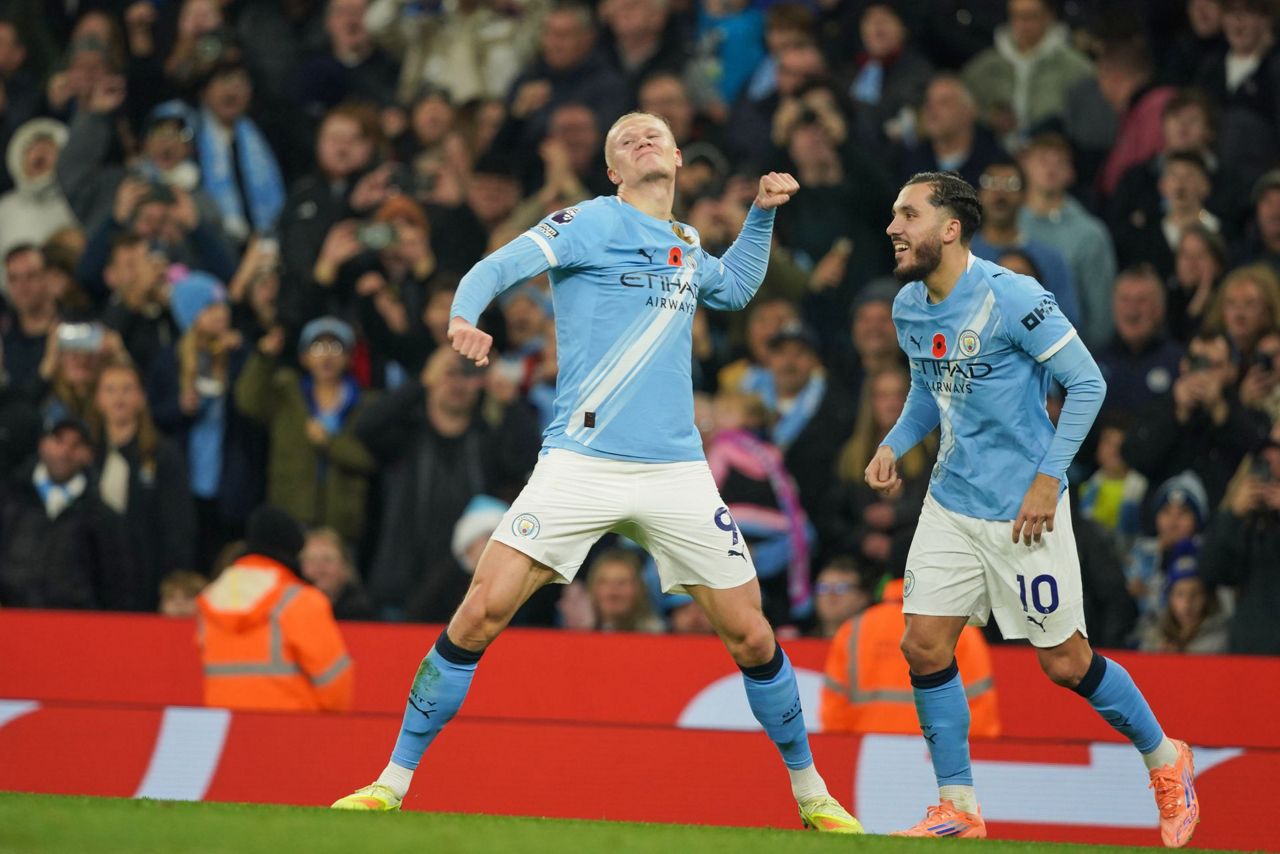 Haaland pulls out robot celebration after scoring again for Man City