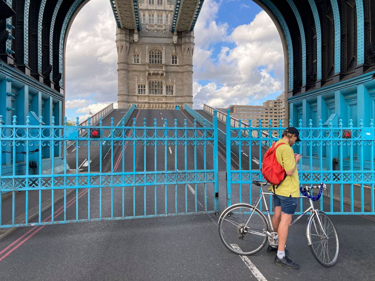 London's famous Tower Bridge gets stuck in an open position
