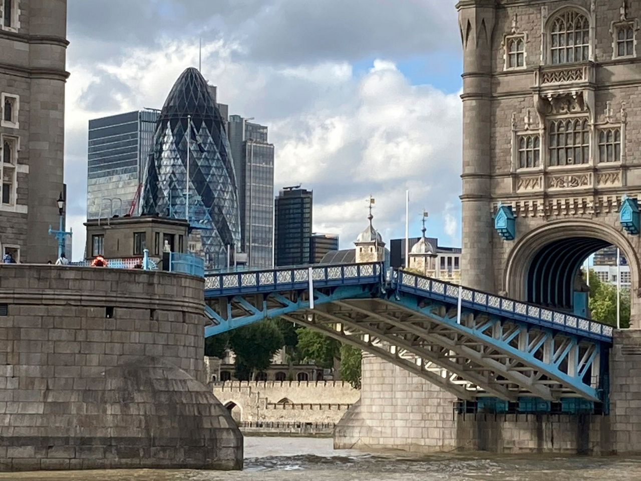 London's famous Tower Bridge gets stuck in an open position