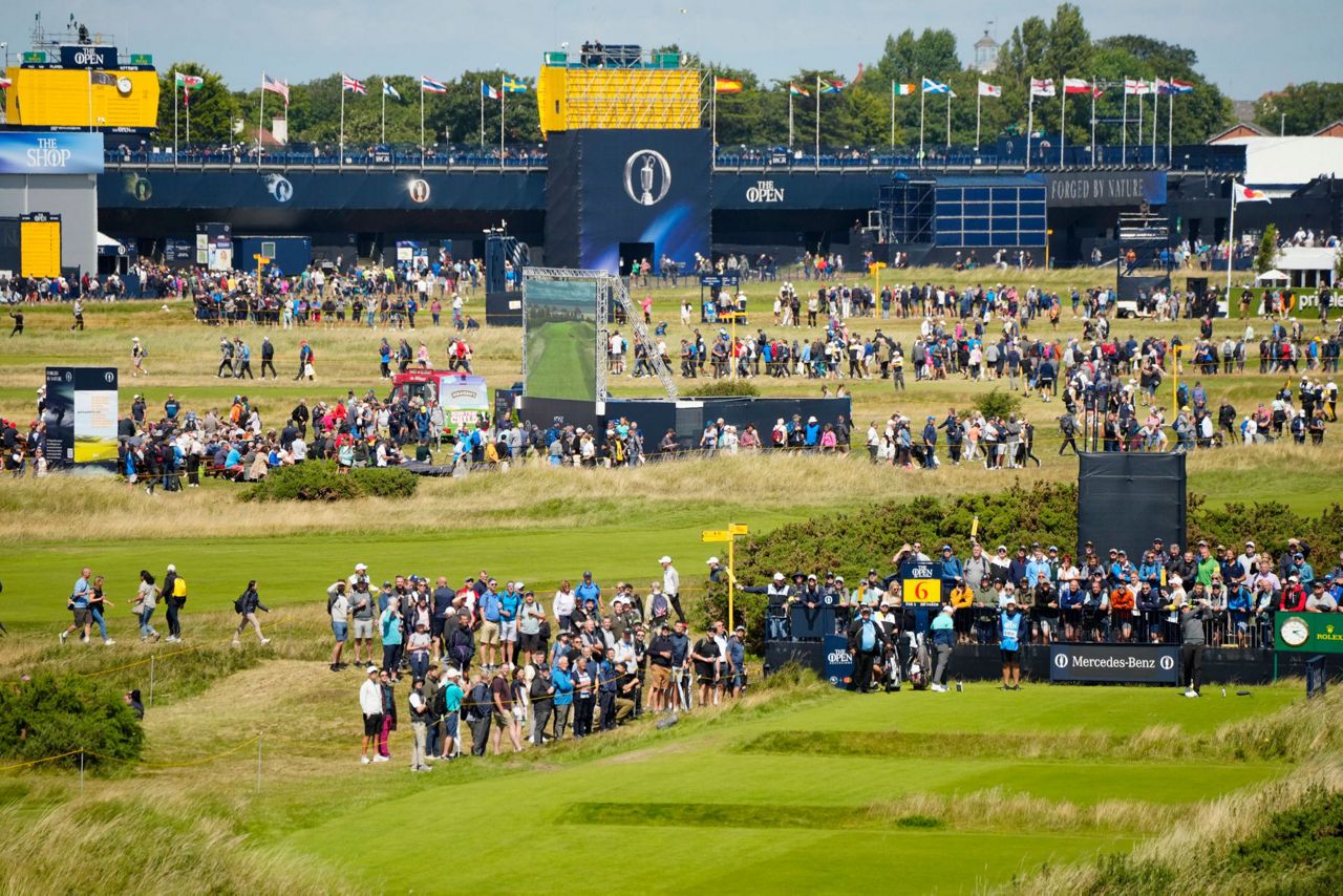 British Open goes from brown grass to green. Silver is the color that