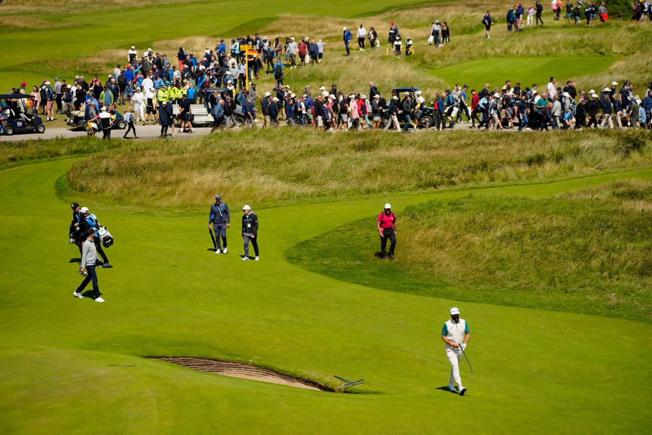 British Open goes from brown grass to green. Silver is the color that
