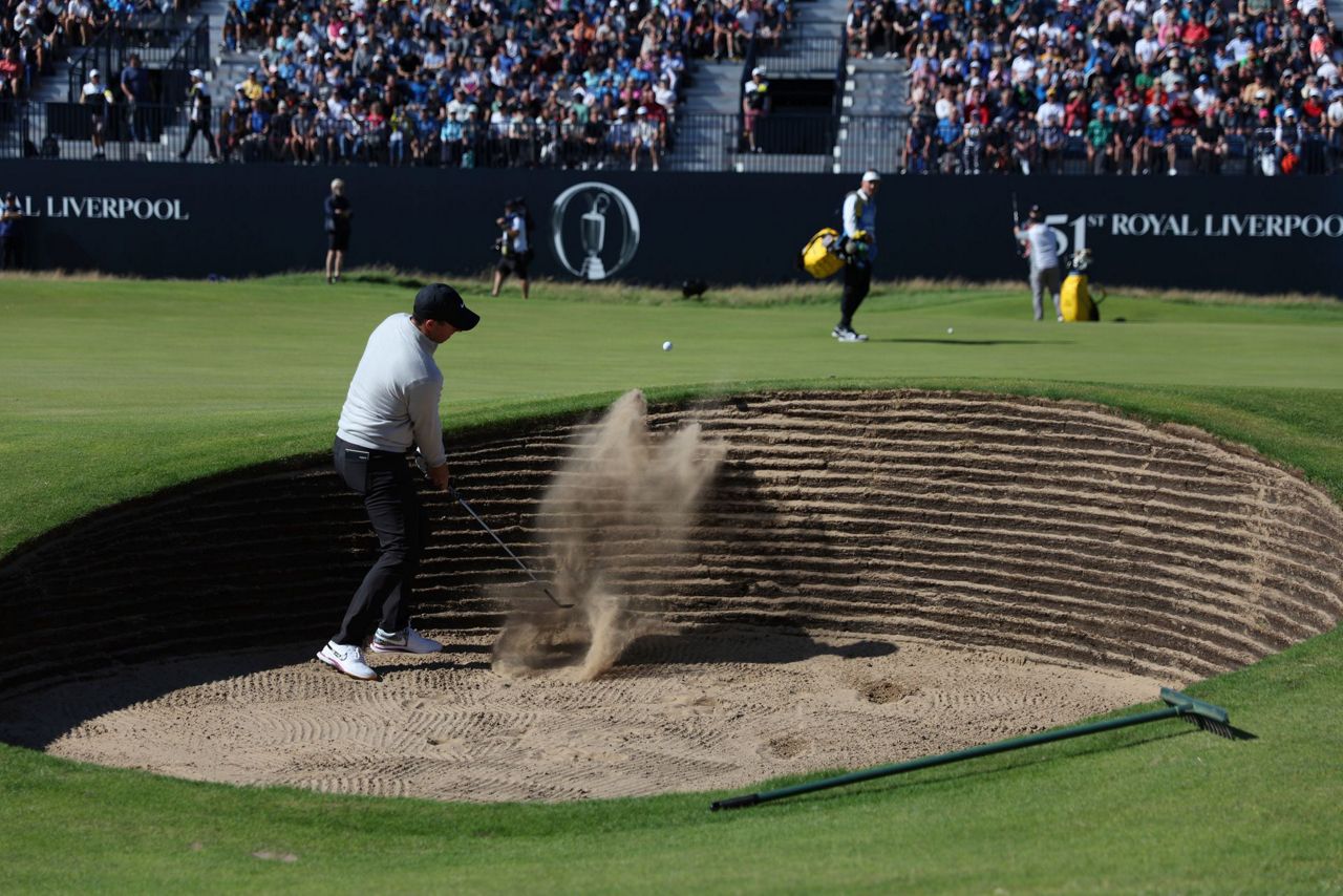 British Open goes from brown grass to green. Silver is the color that