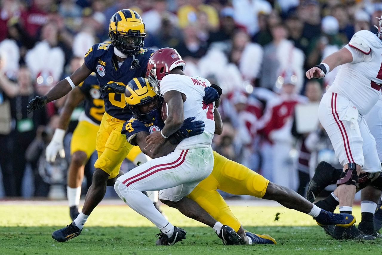 Michigan's defense ready for CFP title game after rising up with Rose