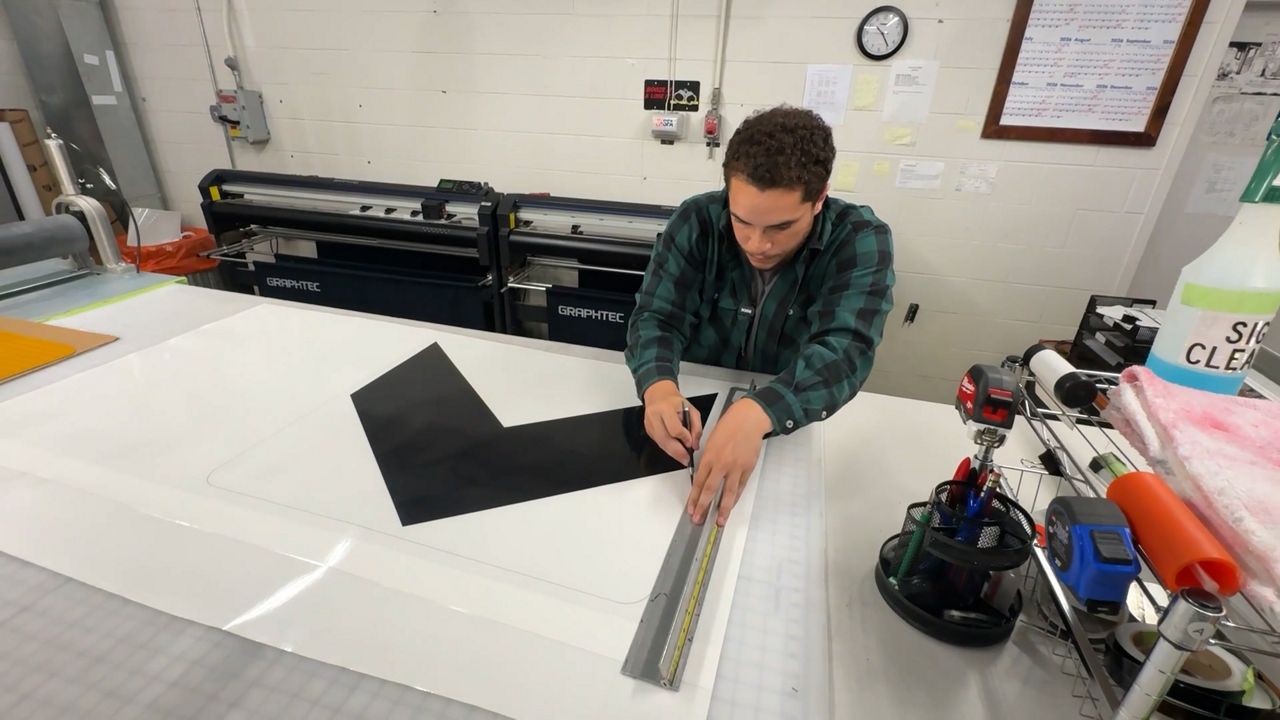 See the traffic signs? Here's how they're made