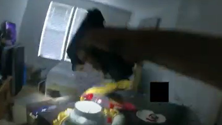 Body camera video shows a man attack officers with the Charlotte-Mecklenburg Police Department before an officer shot him. (CMPD)