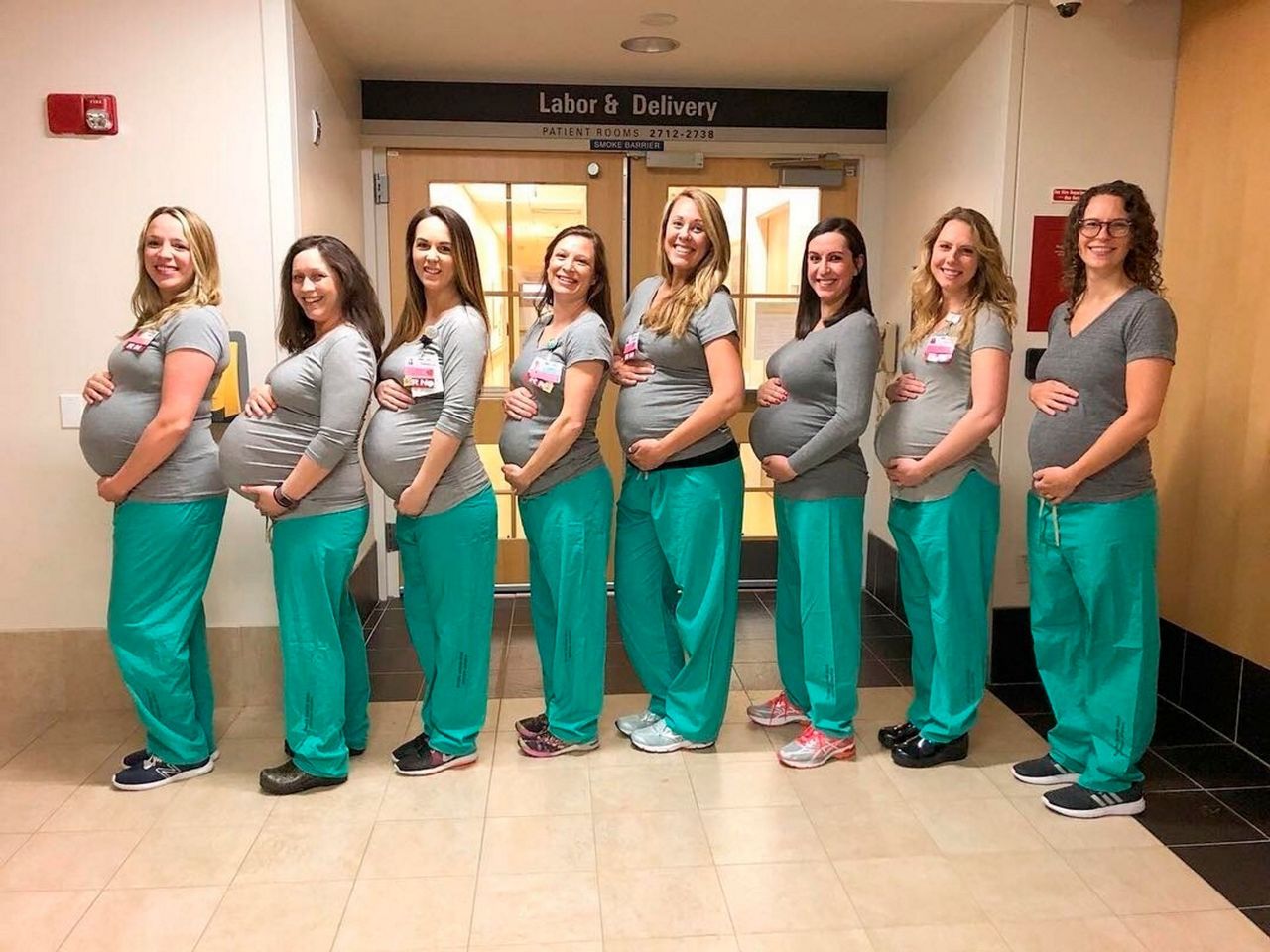 Baby boom 9 labor unit nurses pregnant at Maine hospital