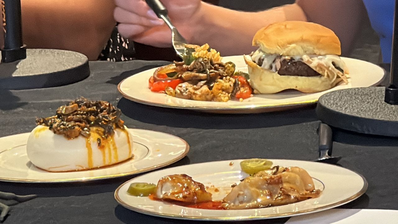 Chef-cooked meals at the Critter Cook-off complete with crickets and mealworms.