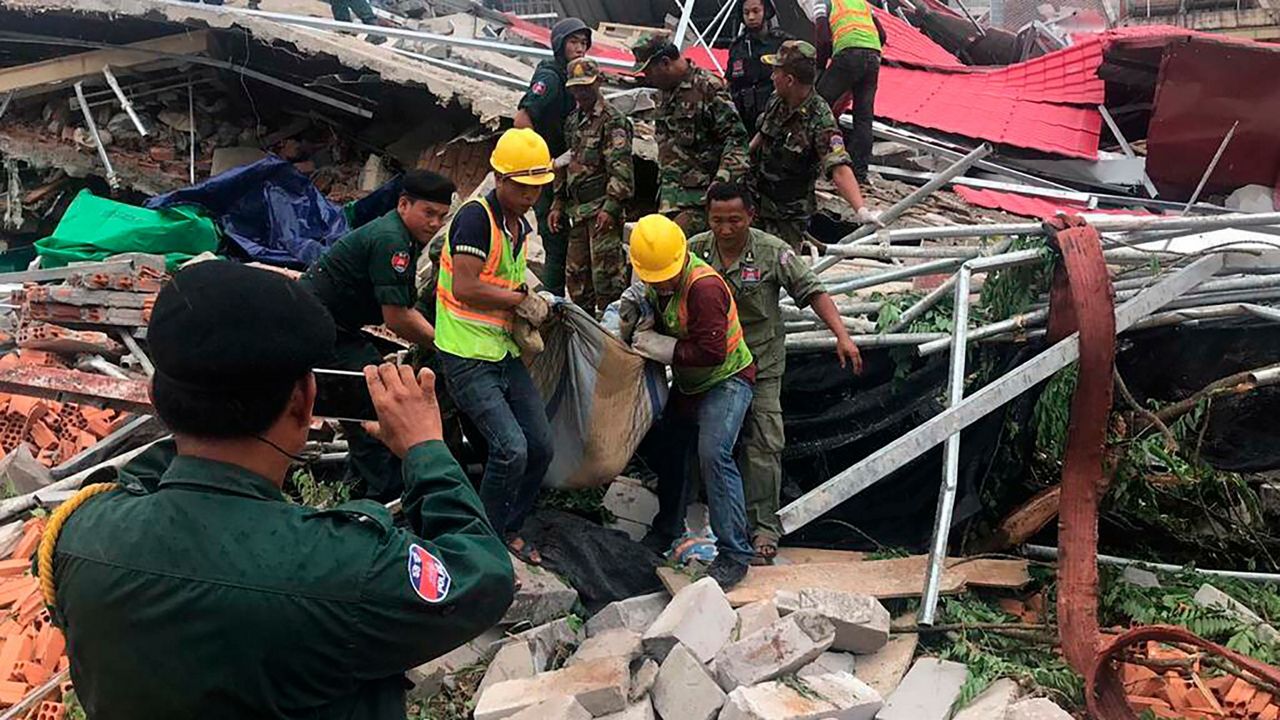 3 Workers Dead, Dozens Missing In Cambodia Building Collapse