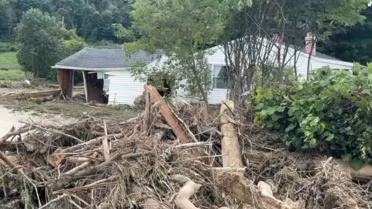 Flood damage in Canisteo, New York (Spectrum News 1)