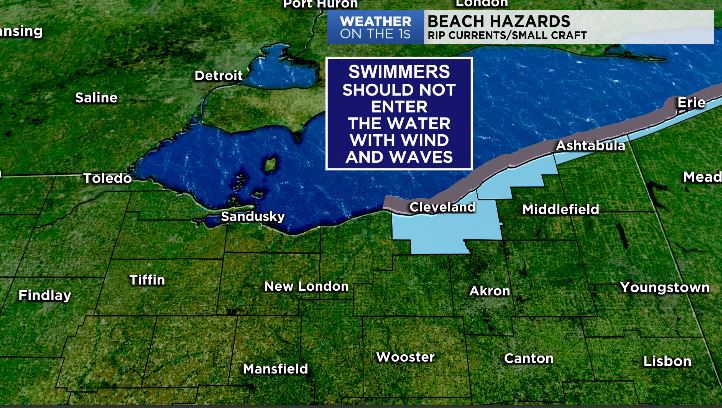 Dangerous swimming conditions along Lake Erie for Labor Day