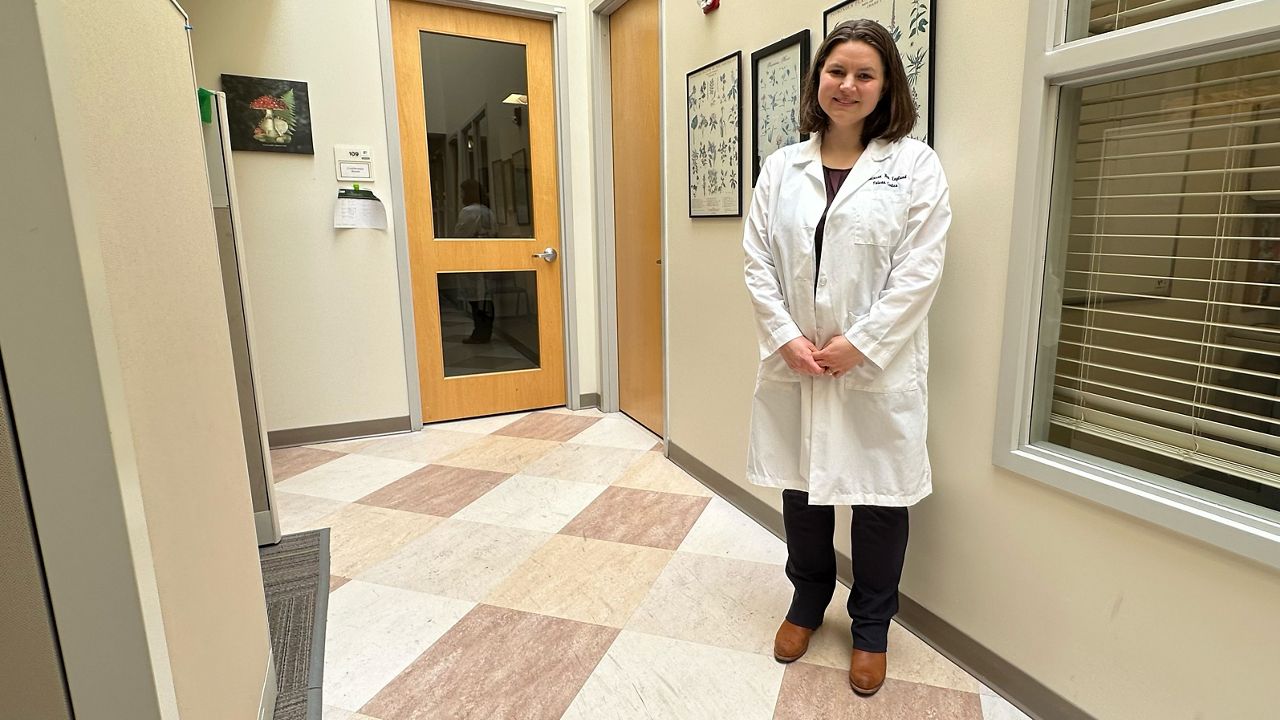 Dr. Carin King Malley says that over-the-counter pain relievers marketed as containing kratom are potentially dangerous. (Spectrum News/Sean Murphy)