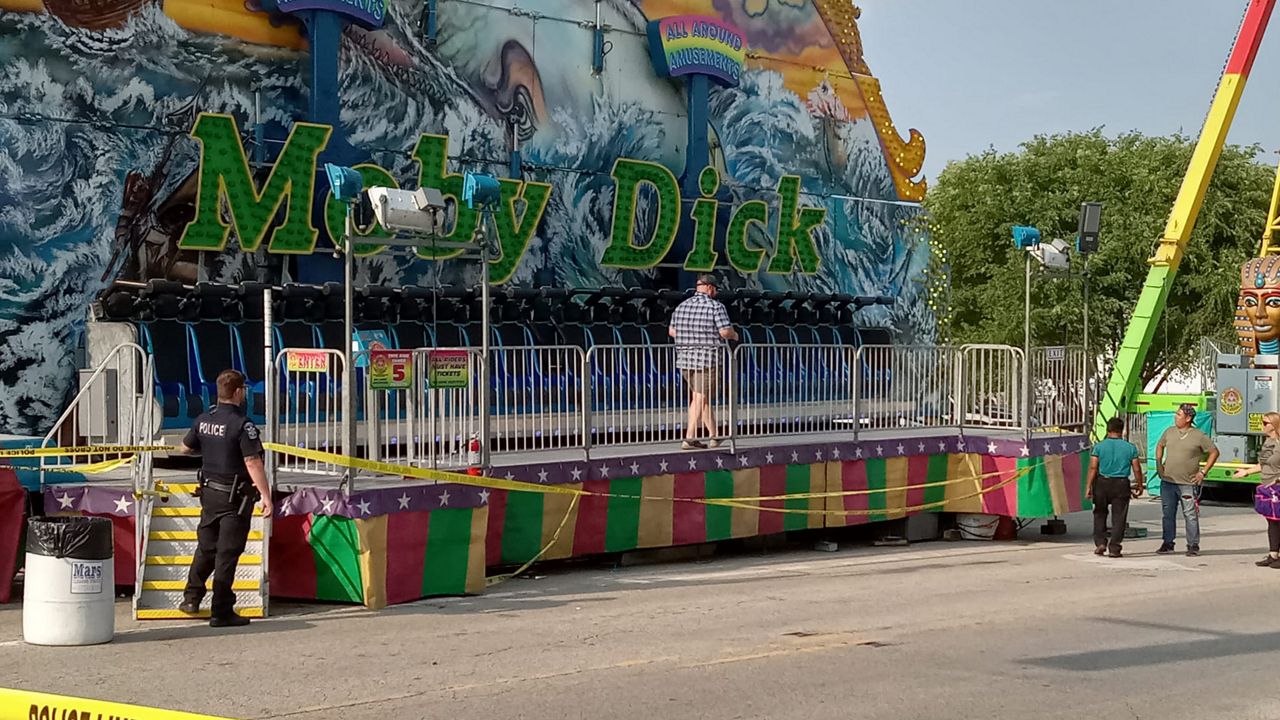 Boy thrown from carnival ride at Illinois community festival