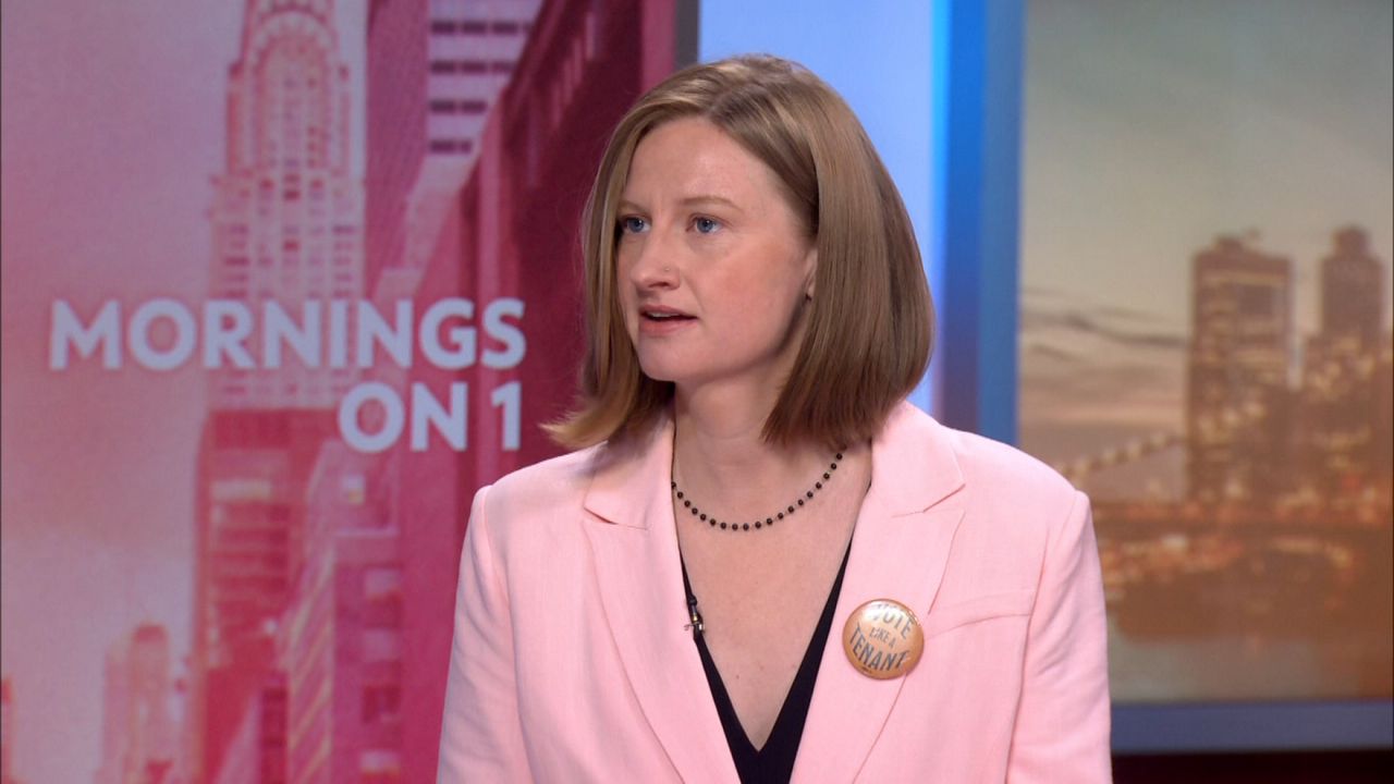 Cea Weaver, director of the New York State Tenant Bloc, joined “Mornings On 1” Thursday to speak on behalf of tenants. (Spectrum News NY1)