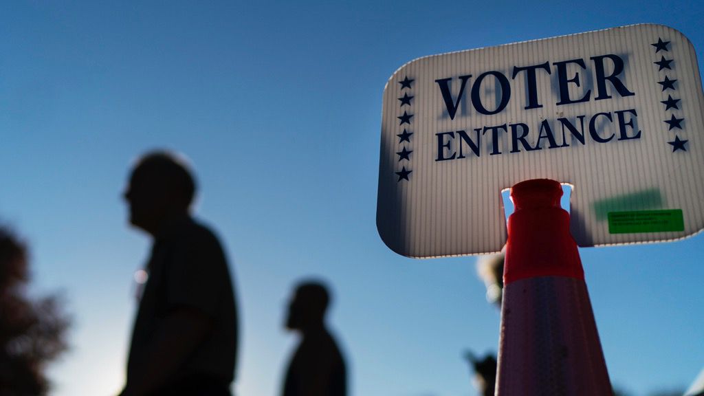 voter entrance sign