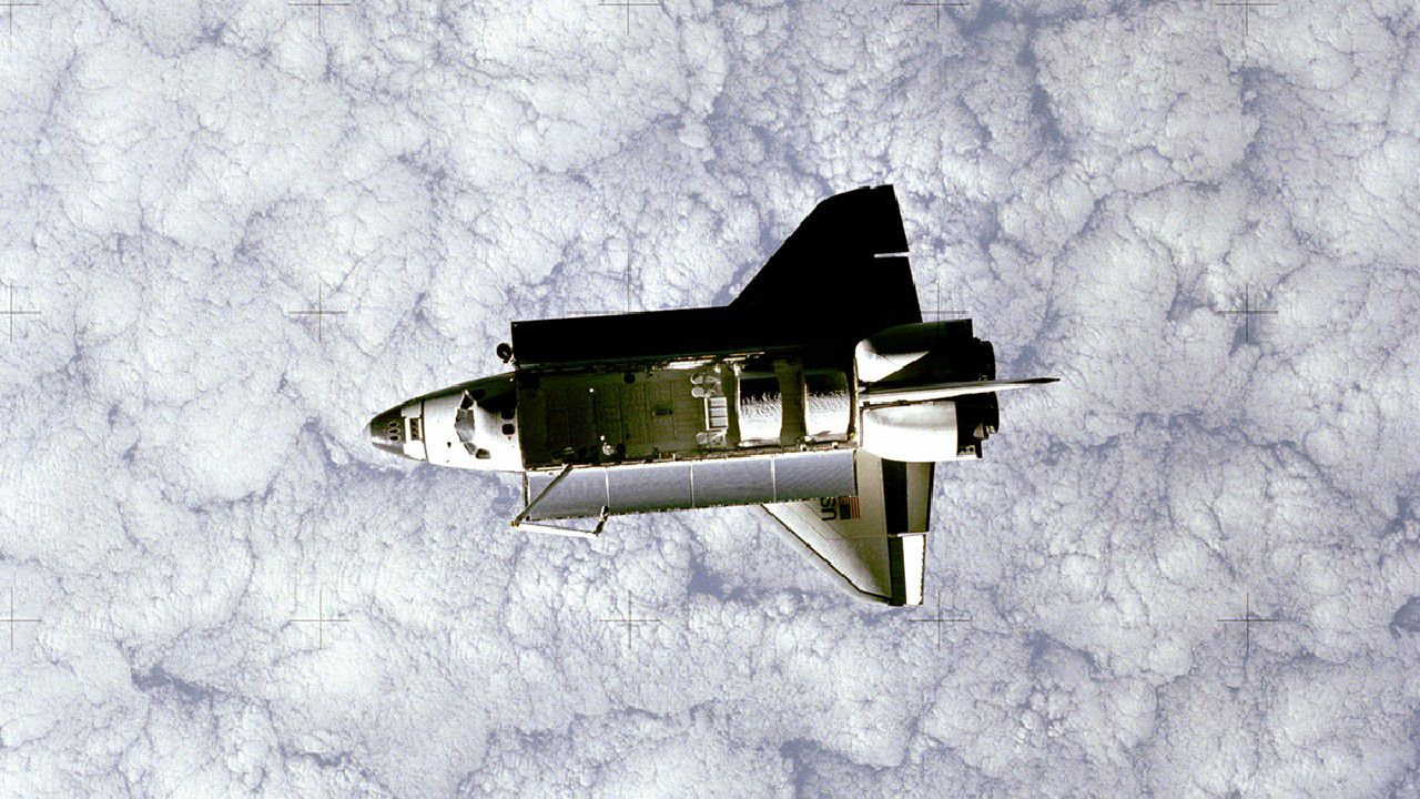 space shuttle srb separation in flight