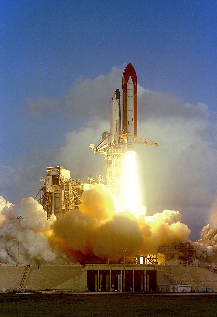 Space Shuttle Challenger launches on STS-7 from Kennedy Space Center on June 18, 1983.