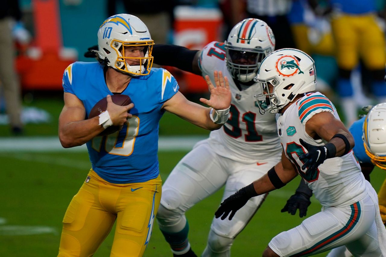 Miami Dolphins cornerback Nik Needham (40) runs during an NFL