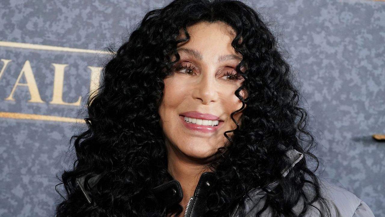 Cher arrives at the premiere of "Chevalier" in Los Angeles on rApril 16, 2023. Cher's holiday album, “Christmas,” releases Friday. (Photo by Jordan Strauss/Invision/AP, Filer)