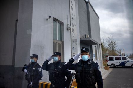 Police Man Forced Tube - AP looks inside China's largest detention center in Xinjiang
