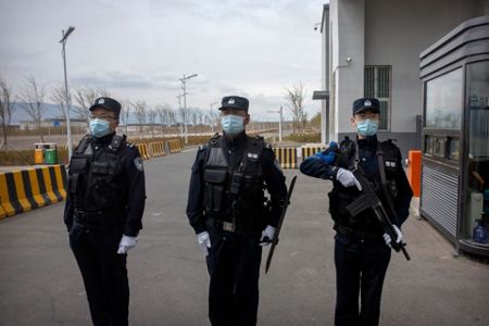 Police Man Forced Tube - AP looks inside China's largest detention center in Xinjiang
