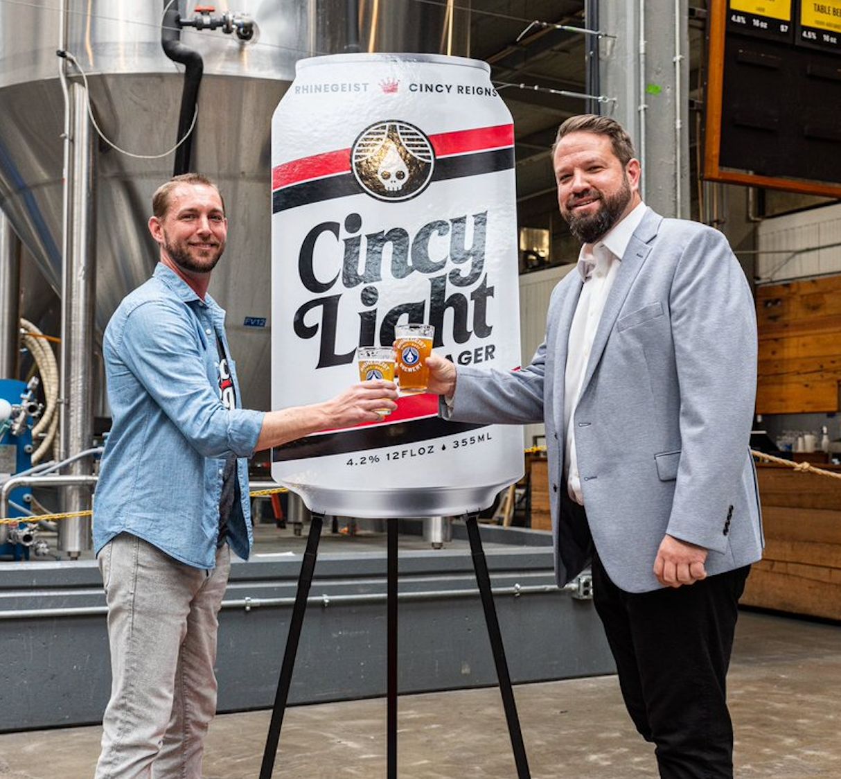 Rhinegeist partnered with Cincy Reigns on a beer to help support NIL deals for UC student-athletes. (Photo courtesy of Rhinegeist)