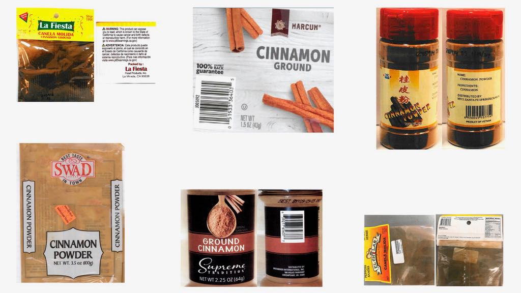 FDA public health alert for ground cinnamon