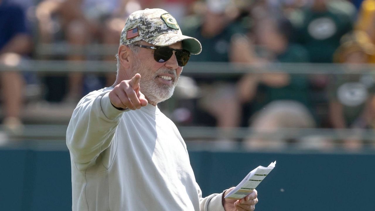 Green Bay Packers quarterbacks coach Tom Clements directs players during NFL football training camp Saturday, July. 27, 2024, in Green Bay, Wis. (AP Photo/Mike Roemer, File)