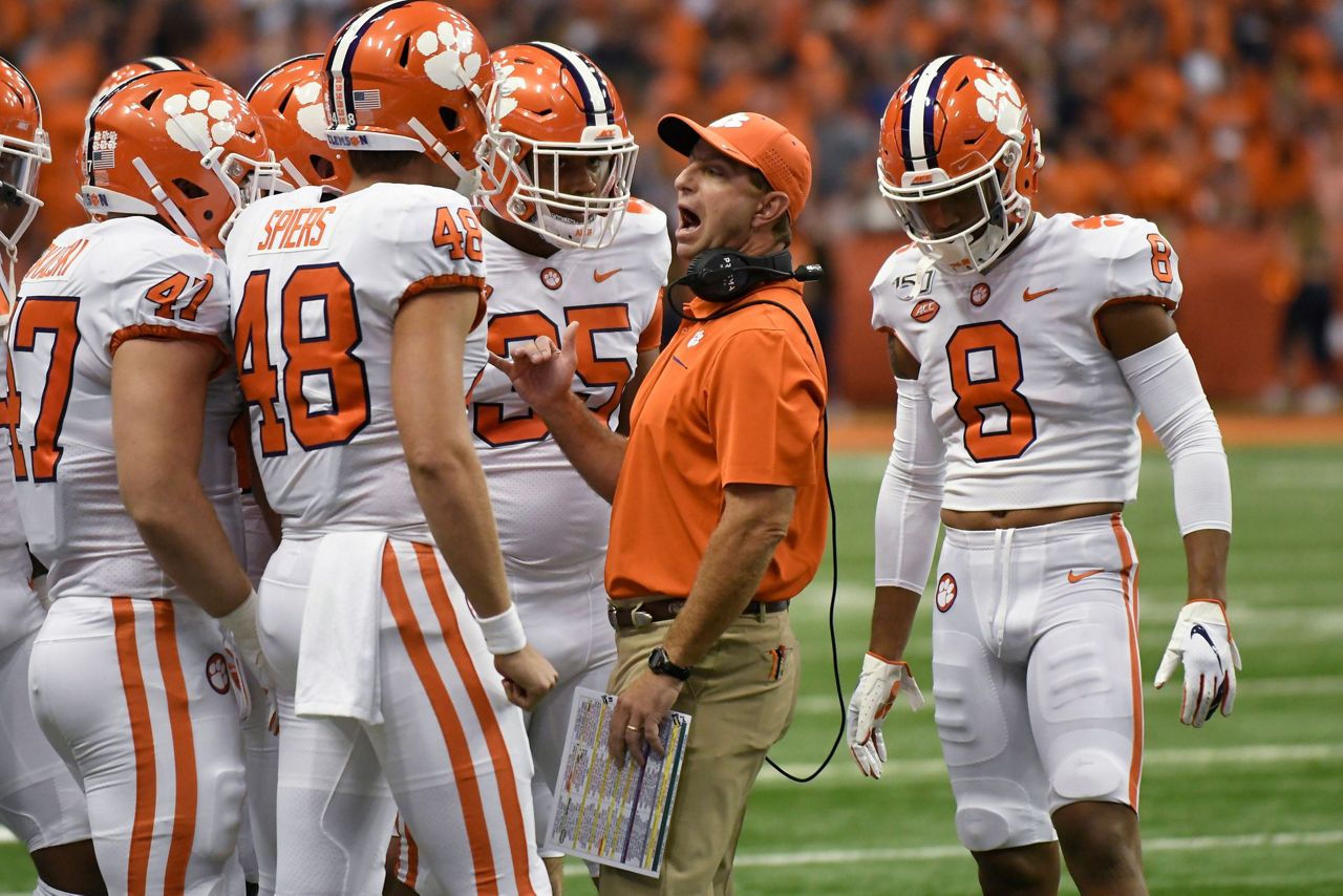 Clemson's Trevor Lawrence out of game after big hit against Syracuse