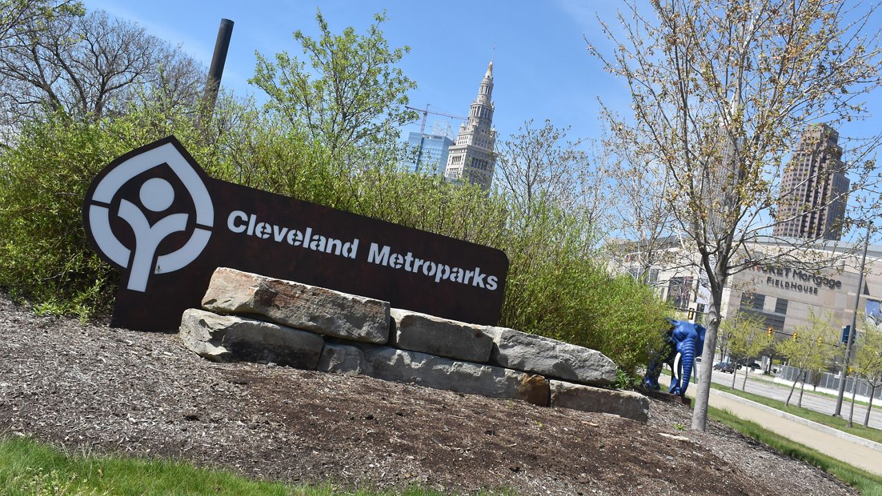 A Cleveland Metroparks sign in Cleveland. 