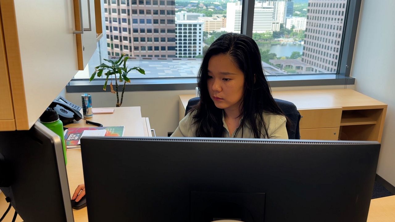 Tyanyi Sun of the Environmental Defense Fund says the increase in greenhouse gases has created a warming blanket across the planet and played a major role in rising temperatures. (Spectrum News 1/Dylan Scott)
