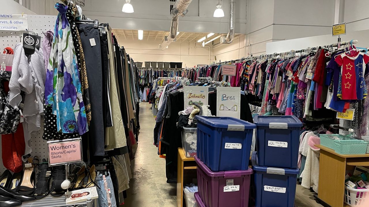 Louisville thrift store holds clothing give-away