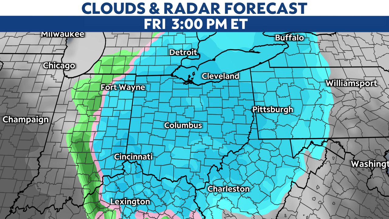 It's a cold, windy and snowy start to the weekend