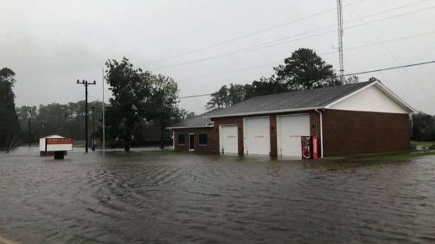 Flooding in the Carteret County community of Sea Level. A new study found roads flooded in this area 128 days in a one year time span. (Core Sound Museum photo)