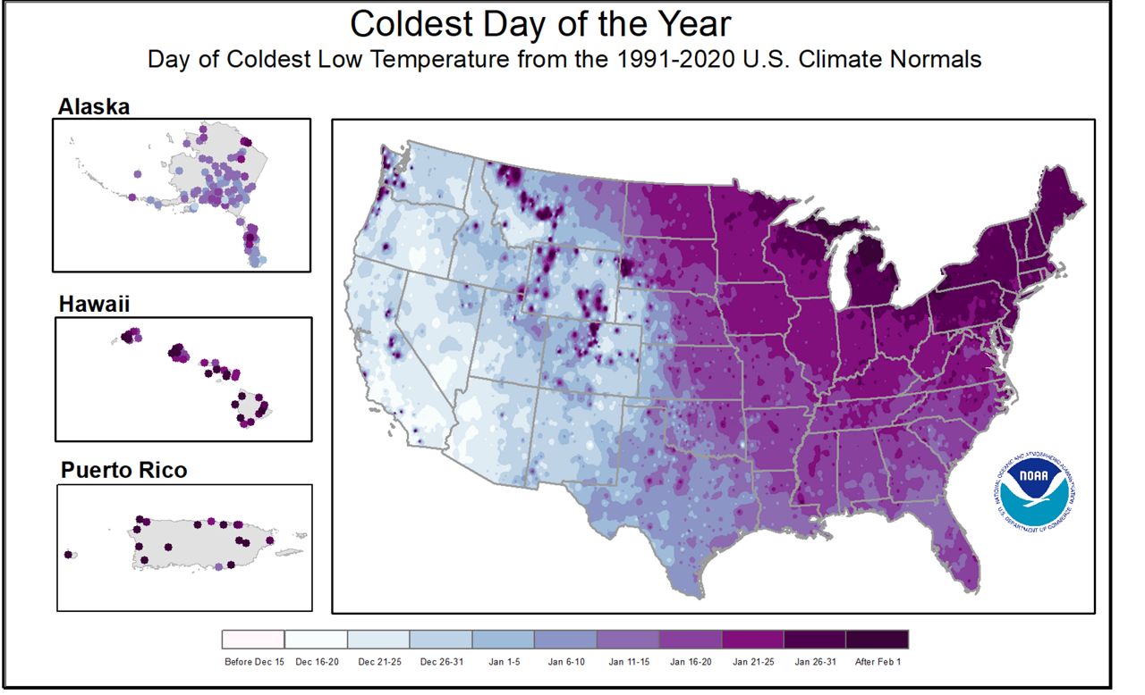 Coldest time of the year largely varies on where you live