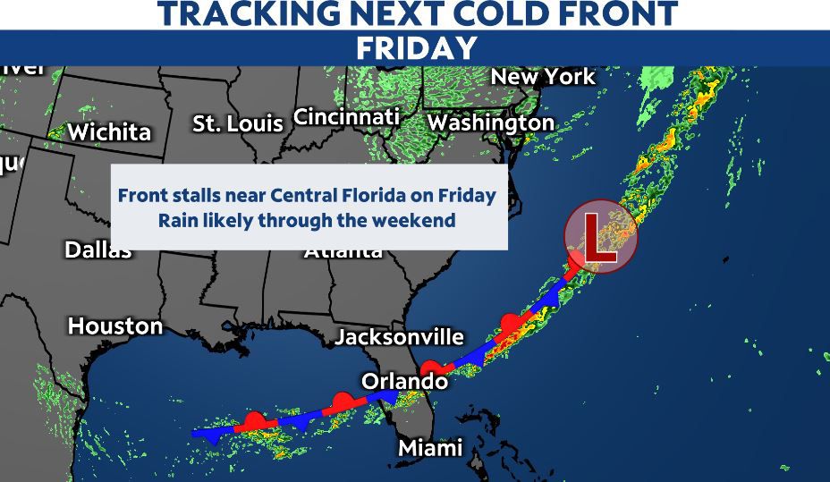 Near-record heat on Thursday, followed by the return of rain